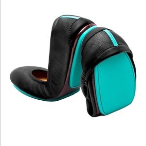 TIEKS Matte Black Italian Leather Ballet Flats